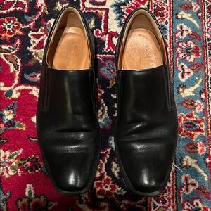 Ecco Black Leather Men's Slip-On Loafers